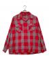 Pilgrim（ピルグリム）の古着「ヴィンテージオープンカラーチャックシャツ」｜レッド
