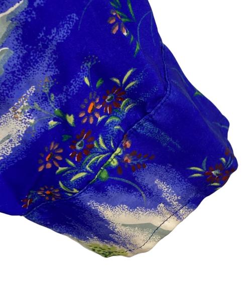 WATUMULL'S Leilani（ワットムルズ レイラニ）WATUMULL'S Leilani (ワットムルズ レイラニ) ヴィンテージハワイアンシャツ ブルー サイズ:実寸サイズ参照の古着・服飾アイテム