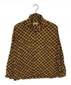 Sandy mac Donaldサンディマクドナルド）の古着「60s総柄レーヨンシャツ」｜ブラウン×イエロー