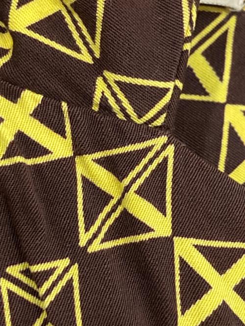 Sandy mac Donald（サンディマクドナルド）sandy mac donald (サンディマクドナルド) 60s総柄レーヨンシャツ ブラウン×イエロー サイズ:Lの古着・服飾アイテム