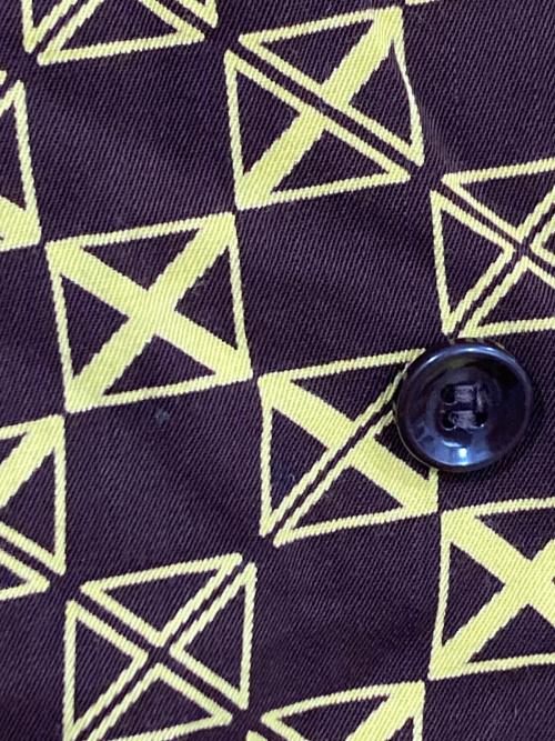 Sandy mac Donald（サンディマクドナルド）sandy mac donald (サンディマクドナルド) 60s総柄レーヨンシャツ ブラウン×イエロー サイズ:Lの古着・服飾アイテム