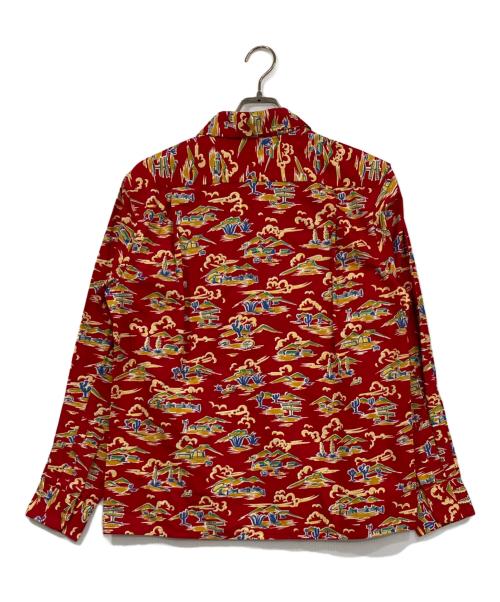 the champ（ザ・チャンプ）the champ (ザ・チャンプ) 総柄ヴィンテージシャツ レッド サイズ:Lの古着・服飾アイテム