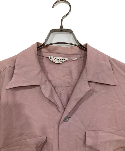 California（カリフォルニア）California (カリフォルニア) 60'sオープンカラーシャツ ピンク サイズ:不明の古着・服飾アイテム