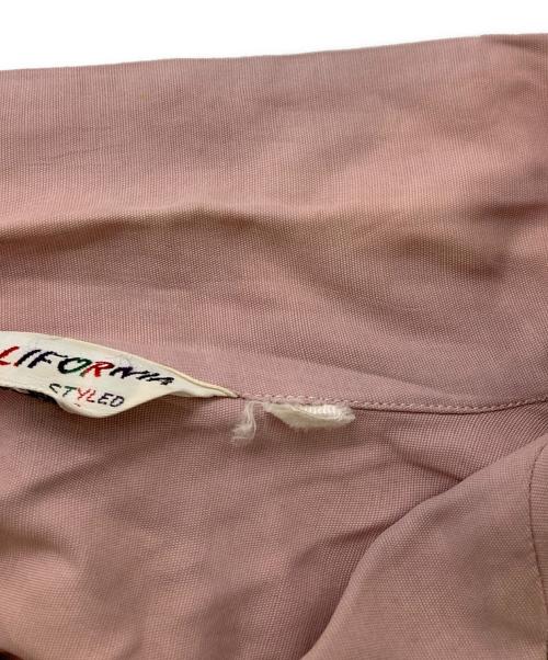 California（カリフォルニア）California (カリフォルニア) 60'sオープンカラーシャツ ピンク サイズ:不明の古着・服飾アイテム