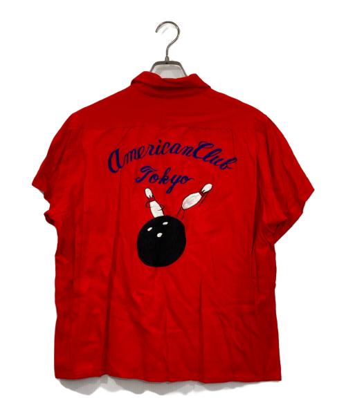 SunBros&Co（サンブロス アンド カンパニー）SunBros&Co (サンブロス アンド カンパニー) ヴィンテージボーリングシャツ レッド サイズ:実寸サイズ参照の古着・服飾アイテム