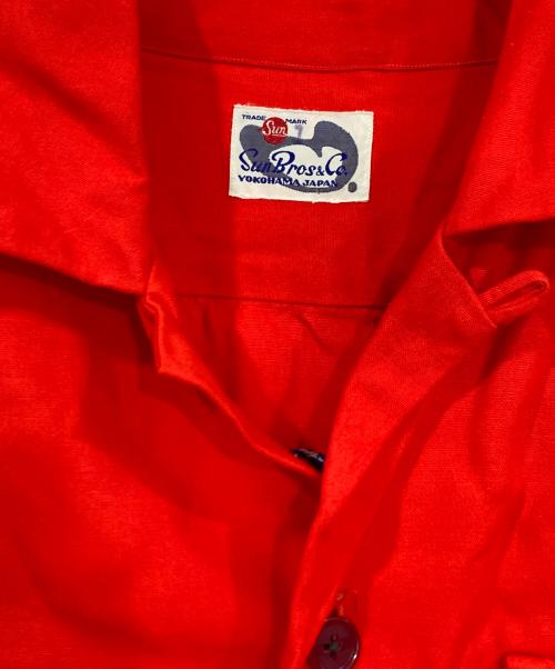 SunBros&Co（サンブロス アンド カンパニー）SunBros&Co (サンブロス アンド カンパニー) ヴィンテージボーリングシャツ レッド サイズ:実寸サイズ参照の古着・服飾アイテム