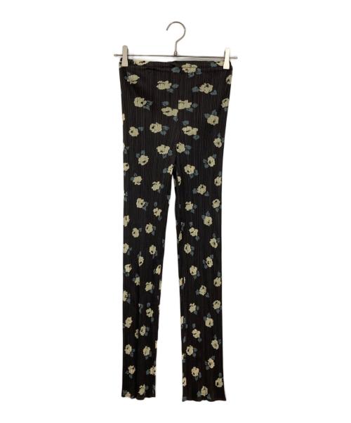 PLEATS PLEASE（プリーツプリーズ）PLEATS PLEASE (プリーツプリーズ) 花柄プリーツレギンスパンツ グレー サイズ:2の古着・服飾アイテム