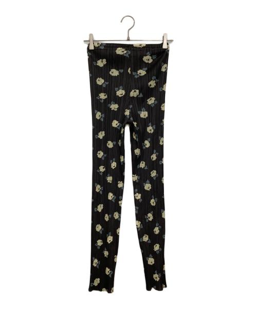 PLEATS PLEASE（プリーツプリーズ）PLEATS PLEASE (プリーツプリーズ) 花柄プリーツレギンスパンツ グレー サイズ:2の古着・服飾アイテム