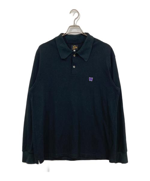 Needles（ニードルズ）Needles (ニードルズ) L/S Polo Shirt - Cotton Pique ブラック サイズ:Lの古着・服飾アイテム