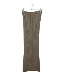 Whim Gazette（ウィムガゼット）の古着「ニットフィットスカート」｜ベージュ