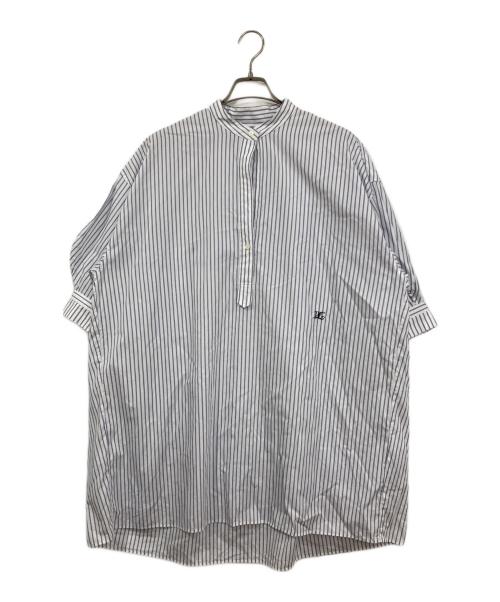 Whim Gazette（ウィムガゼット）Whim Gazette (ウィムガゼット) 刺繍チュニックシャツ ホワイト×ブルー サイズ:FREEの古着・服飾アイテム