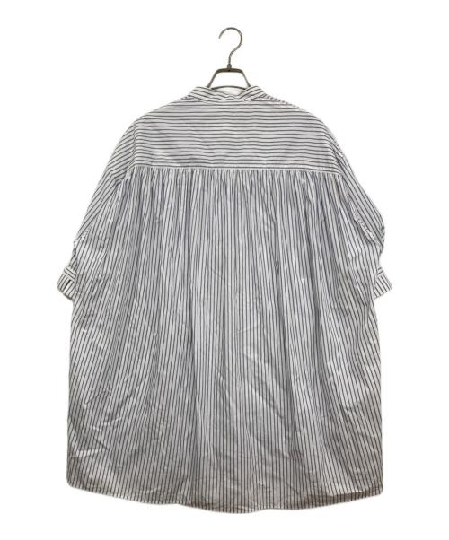 Whim Gazette（ウィムガゼット）Whim Gazette (ウィムガゼット) 刺繍チュニックシャツ ホワイト×ブルー サイズ:FREEの古着・服飾アイテム