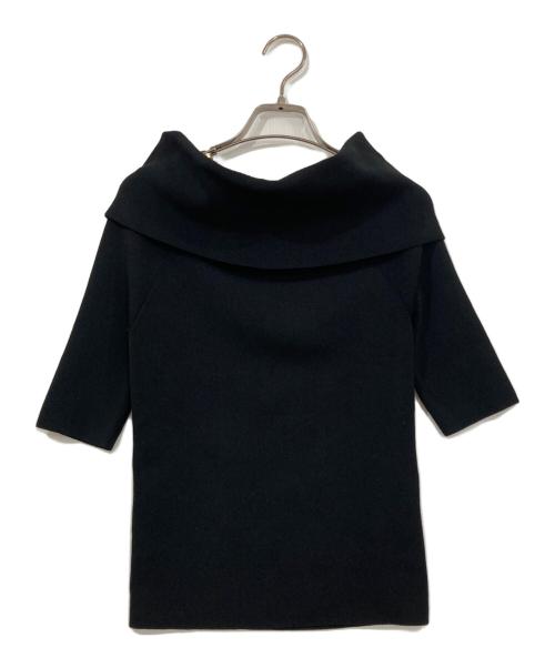 Whim Gazette（ウィムガゼット）Whim Gazette (ウィムガゼット) オフショルニットプルオーバー ブラック サイズ:Freeの古着・服飾アイテム