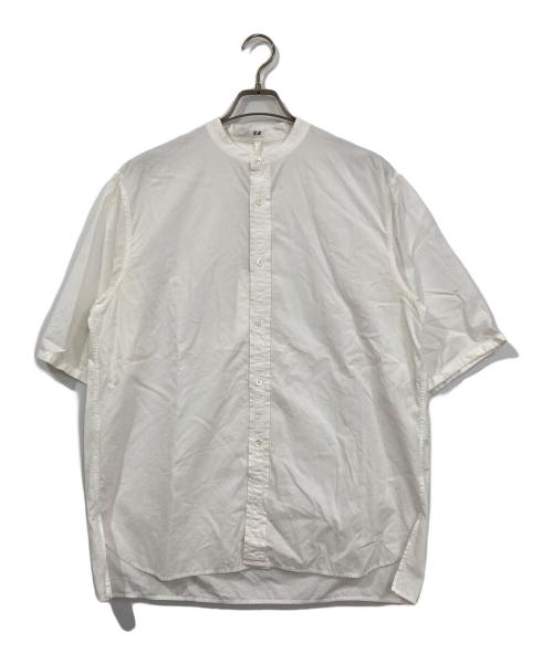 Ets MATERIAUX（マテリオ）Ets MATERIAUX (マテリオ) ショートスリーブ バンドカラーシャツ ホワイト サイズ:1の古着・服飾アイテム