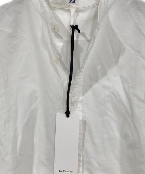 Ets MATERIAUX（マテリオ）Ets MATERIAUX (マテリオ) ショートスリーブ バンドカラーシャツ ホワイト サイズ:1の古着・服飾アイテム