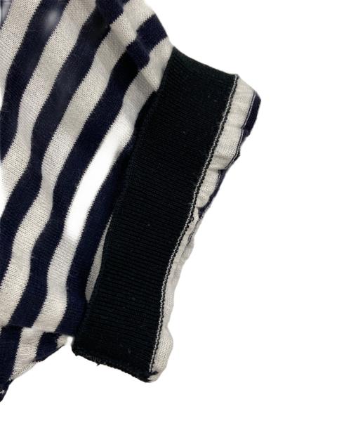JOHN SMEDLEY（ジョンスメドレー）JOHN SMEDLEY (ジョンスメドレー) 半袖ボーダーニット ホワイト×ブラック サイズ:Mの古着・服飾アイテム