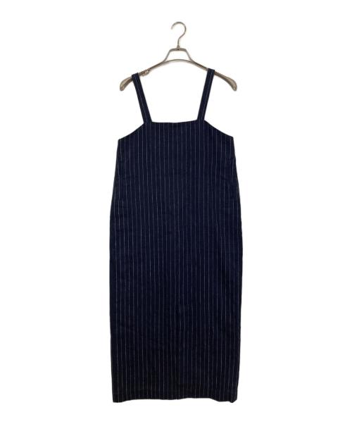 IENA（イエナ）IENA (イエナ) SOリネン混Iラインジャンパースカート ネイビー サイズ:38 未使用品の古着・服飾アイテム