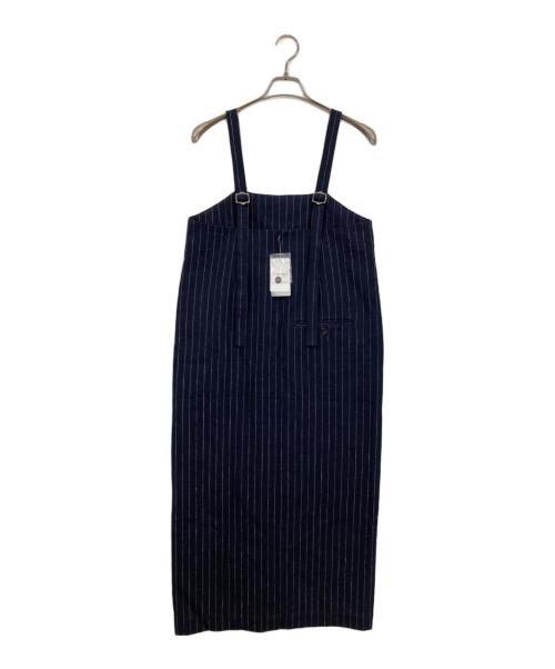 IENA（イエナ）IENA (イエナ) SOリネン混Iラインジャンパースカート ネイビー サイズ:38 未使用品の古着・服飾アイテム