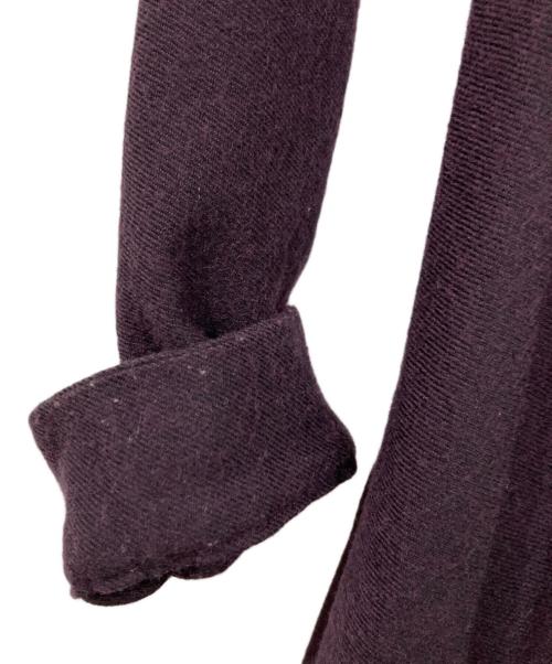 vm（ヴーム）vm (ヴーム) コットンウールバンドカラーシャツワンピース パープルの古着・服飾アイテム