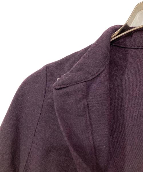 vm（ヴーム）vm (ヴーム) コットンウールバンドカラーシャツワンピース パープルの古着・服飾アイテム