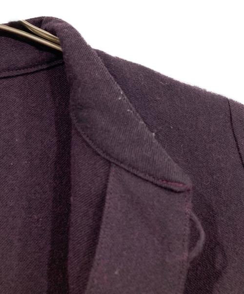 vm（ヴーム）vm (ヴーム) コットンウールバンドカラーシャツワンピース パープルの古着・服飾アイテム