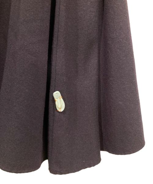 vm（ヴーム）vm (ヴーム) コットンウールバンドカラーシャツワンピース パープルの古着・服飾アイテム