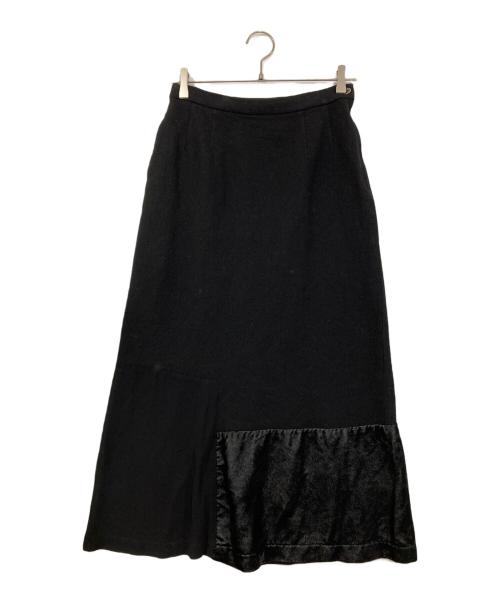 tricot COMME des GARCONS（トリココムデギャルソン）tricot COMME des GARCONS (トリココムデギャルソン) 90's異素材ウールスカート ブラック サイズ:ーの古着・服飾アイテム