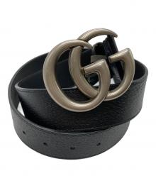 GUCCI（グッチ）の古着「GGマーモントレザーベルト」｜ブラック