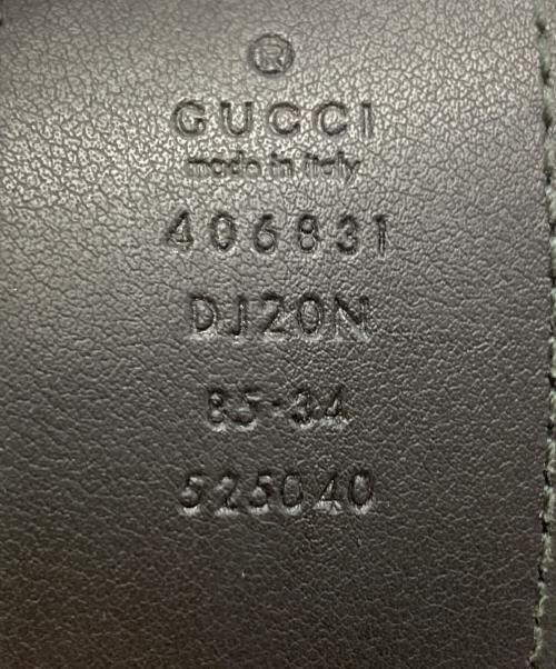 GUCCI（グッチ）GUCCI (グッチ) GGマーモントレザーベルト ブラック サイズ:85・34の古着・服飾アイテム