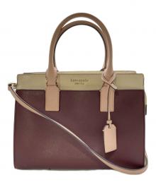 Kate Spade（ケイトスペード）の古着「キャメロンストリート 2wayバッグ」｜アイボリー×パープル