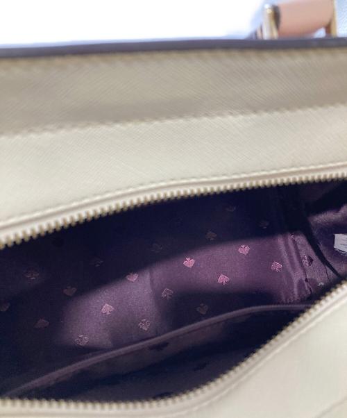 Kate Spade（ケイトスペード）Kate Spade (ケイトスペード) キャメロンストリート 2wayバッグ アイボリー×パープルの古着・服飾アイテム