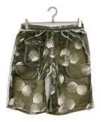 GOODENOUGHグッドイナフ）の古着「貝殻プリントハーフパンツ」｜グリーン
