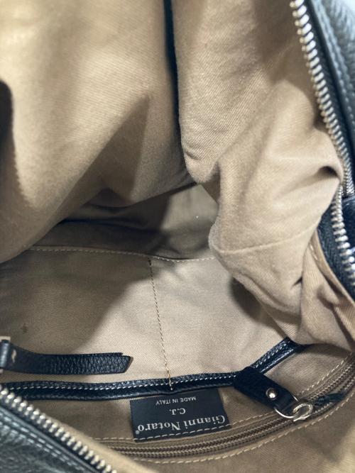 Gianni Notaro（ジャンニ ノターロ）GIANNI NOTARO (ジャンニ ノターロ) 2WAYレザーワンショルダーバッグ ブラックの古着・服飾アイテム