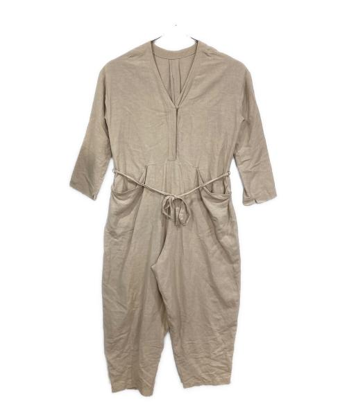 journal standard luxe（ジャーナルスタンダード ラックス）JOURNAL STANDARD LUXE (ジャーナルスタンダード ラックス) ポプリンワッシャーオールインワン ベージュ サイズ:-の古着・服飾アイテム