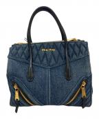 MIU MIUミュウミュウ）の古着「デニムバイカー ハンドバッグ」｜インディゴ