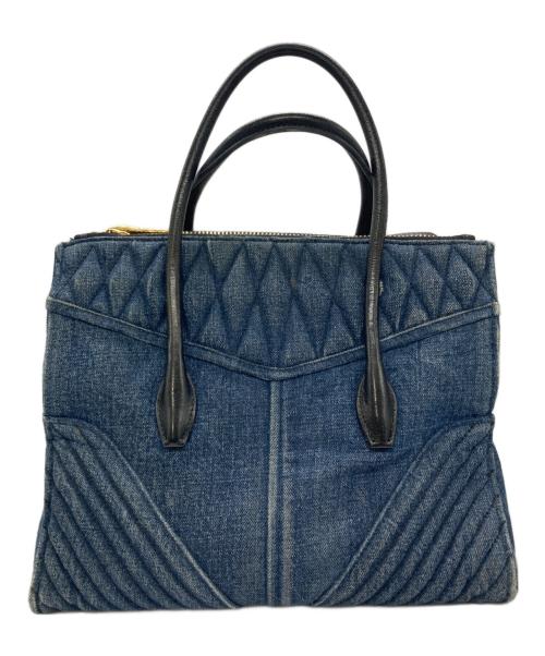 MIU MIU（ミュウミュウ）MIU MIU (ミュウミュウ) デニムバイカー ハンドバッグ インディゴの古着・服飾アイテム