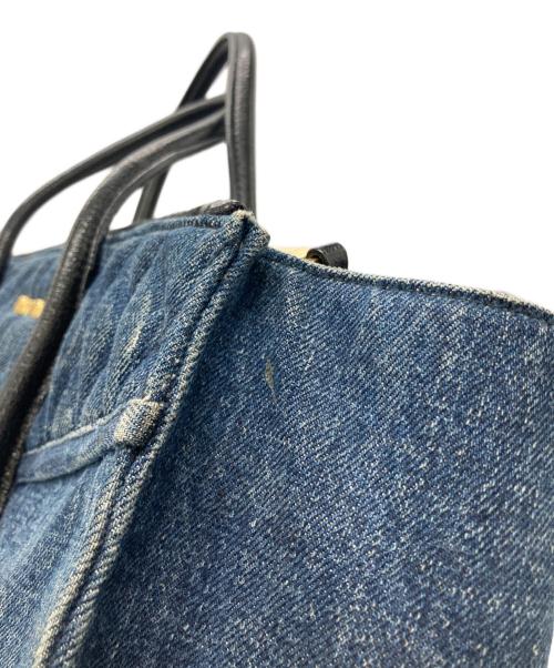 MIU MIU（ミュウミュウ）MIU MIU (ミュウミュウ) デニムバイカー ハンドバッグ インディゴの古着・服飾アイテム