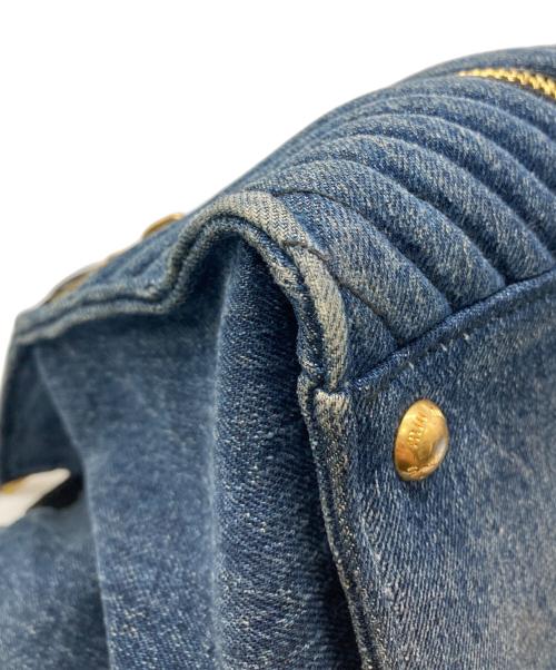 MIU MIU（ミュウミュウ）MIU MIU (ミュウミュウ) デニムバイカー ハンドバッグ インディゴの古着・服飾アイテム