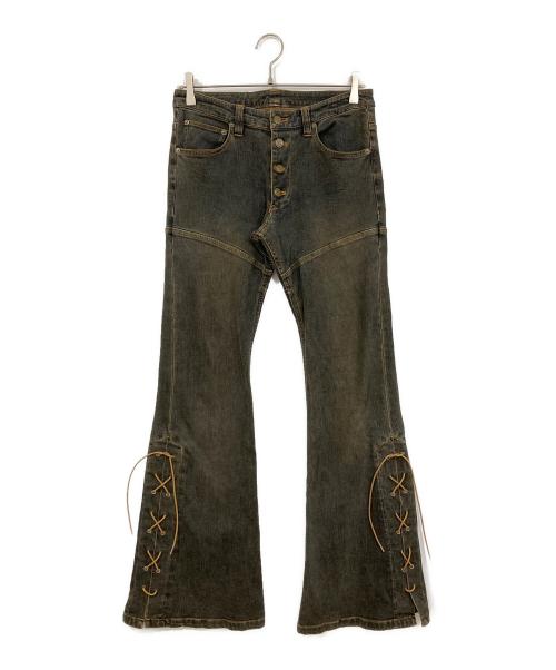 TORNADO MART（トルネードマート）TORNADO MART (トルネードマート) レースアップベルボトムジーンズ ブラック サイズ:Sの古着・服飾アイテム