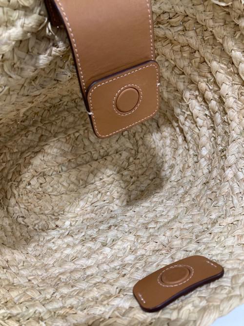 COACH（コーチ）COACH (コーチ) ラージ トートカゴバッグ ブラウン×ベージュの古着・服飾アイテム