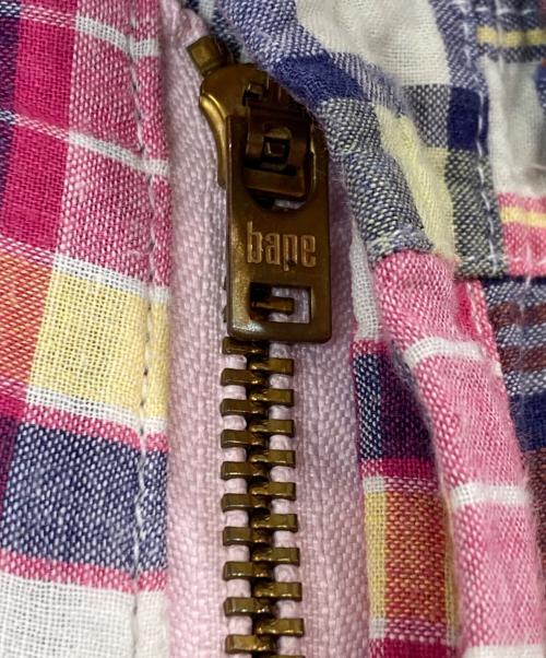 A BATHING APE（アベイシングエイプ）A BATHING APE (アベイシングエイプ) マドラスチェックハーフパンツ マルチカラー サイズ:Mの古着・服飾アイテム