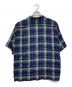 GOLD (ゴールド) RAYON CHECK S/S OPEN SHIRT ネイビー サイズ:L：8000円