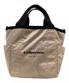 LeSportsacレスポートサック）の古着「SM REVERSIBLE PKT TOTE２」｜ピンク×ブラック
