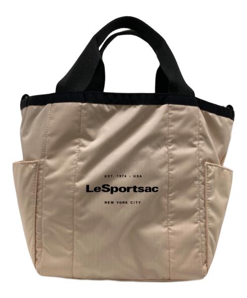 LeSportsac（レスポートサック）LeSportsac (レスポートサック) SM REVERSIBLE PKT TOTE２ ピンク×ブラックの古着・服飾アイテム