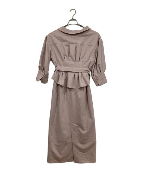 HER LIP TO（ハーリップトゥ）Her lip to (ハーリップトゥ) Belted Denim Effect Shirt Dress ピンク サイズ:Ⅿの古着・服飾アイテム