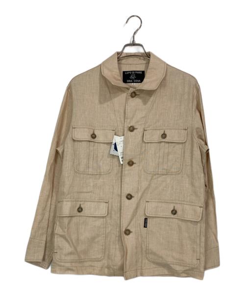 LUPO DI MARE SINA COVA（ルポ ディ マーレ シナコバ）LUPO DI MARE SINA COVA (ルポ ディ マーレ シナコバ) リネンジャケット ベージュ サイズ:Ⅿの古着・服飾アイテム