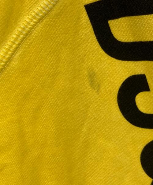 DSQUARED2（ディースクエアード）DSQUARED2 (ディースクエアード) ロゴ 裏起毛 スウェットプルオーバーパーカー イエロー サイズ:XLの古着・服飾アイテム