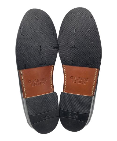 G.H.BASS（ジーエイチバス）G.H.BASS (ジーエイチバス) LARSON MOC PENNY LOAFER ブラック×ホワイト サイズ:UK6の古着・服飾アイテム