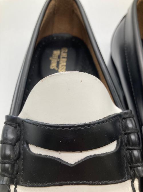 G.H.BASS（ジーエイチバス）G.H.BASS (ジーエイチバス) LARSON MOC PENNY LOAFER ブラック×ホワイト サイズ:UK6の古着・服飾アイテム