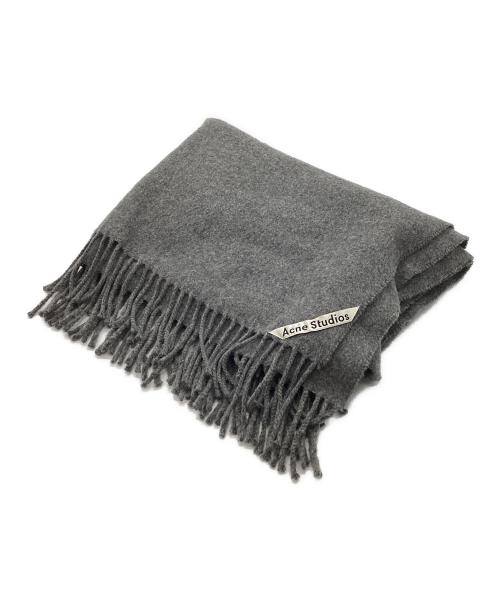 Acne studios（アクネ ストゥディオス）ACNE STUDIOS (アクネ ストゥディオス) ウールマフラー グレーの古着・服飾アイテム